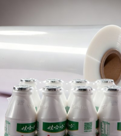Cross linked POF packing beverages