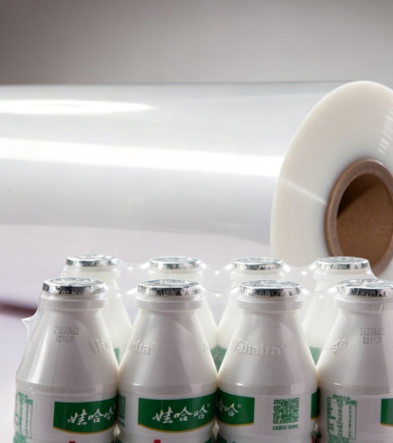 Cross linked POF packing beverages